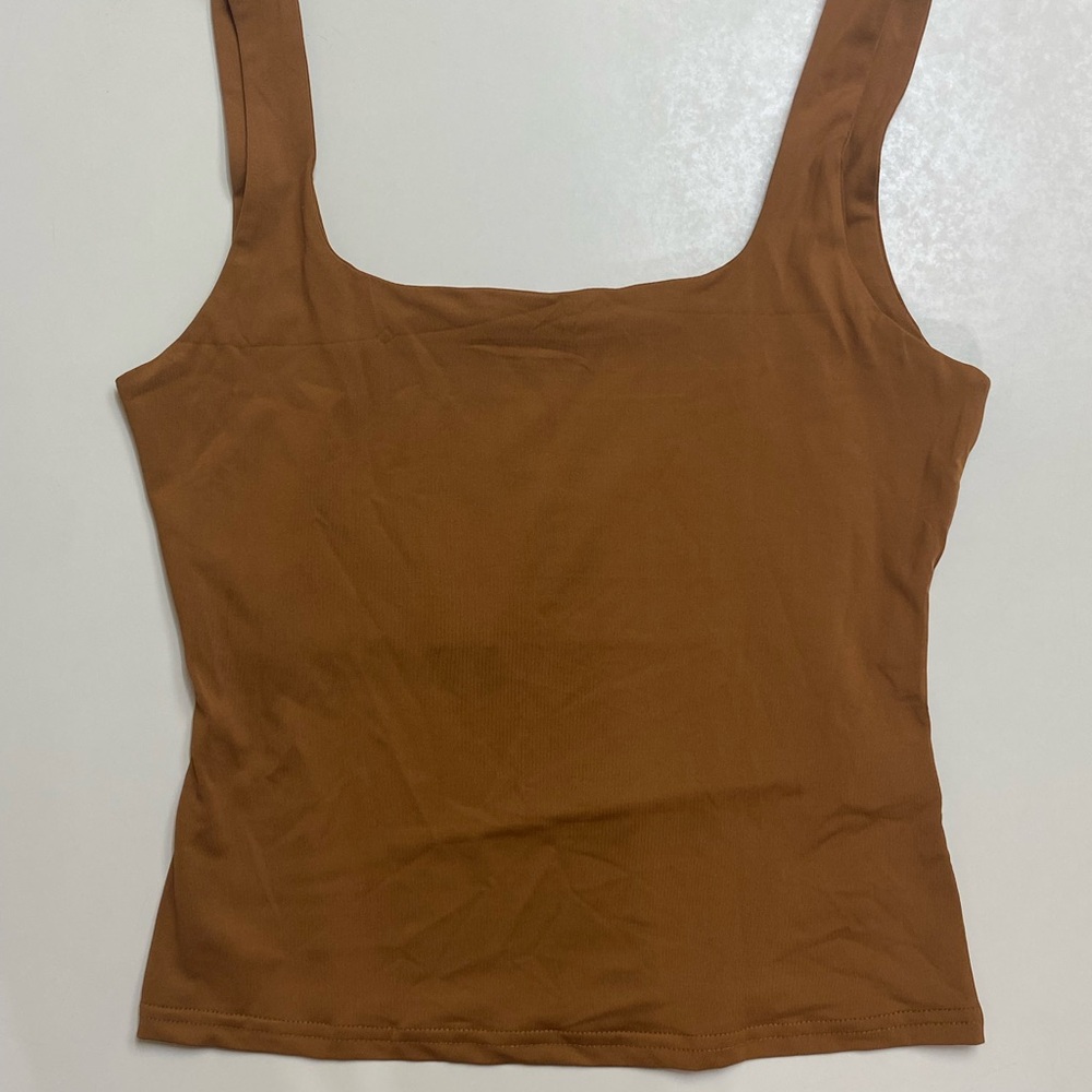 Brown Sleeveless Tank Top - Picture 2 of 3